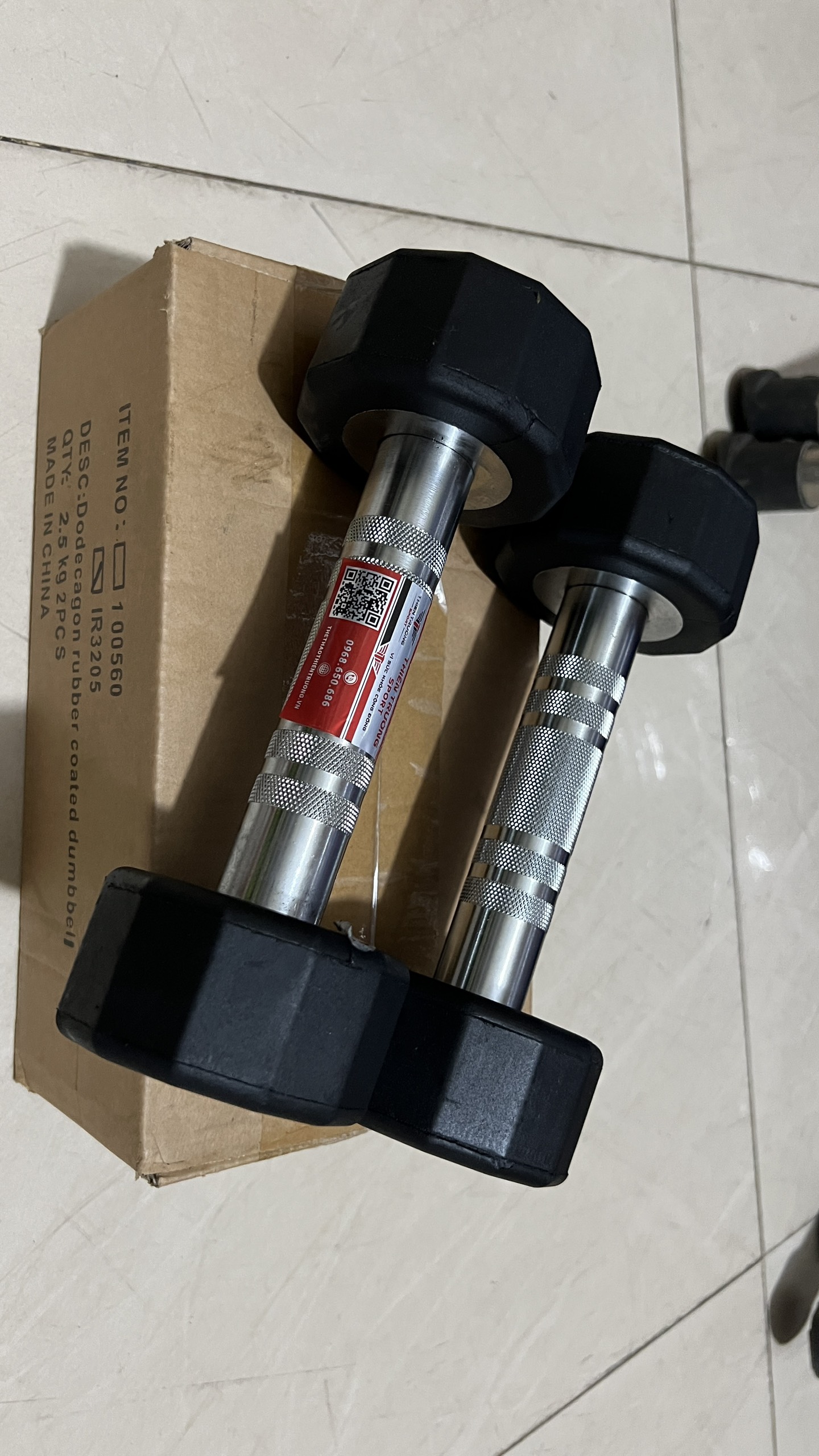 Tạ tay bọc cao su Iron Grip 5kg 1 quả T THIEN TRUONG SPORT