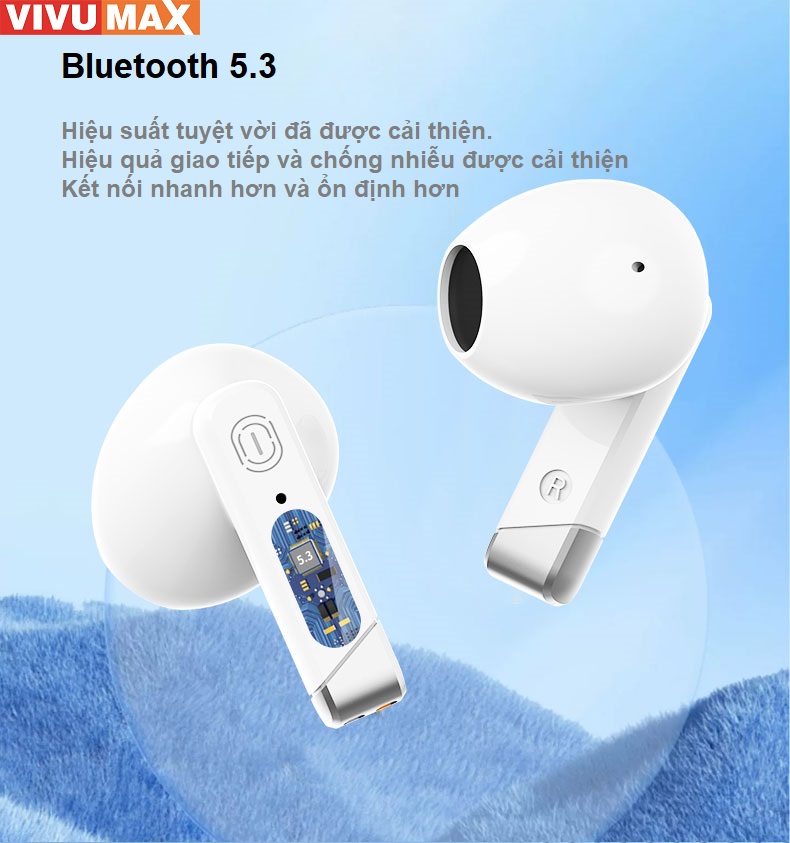 Tai nghe Bluetooth 5.3 cao cấp Vivumax VX10 - Hàng Chính Hãng