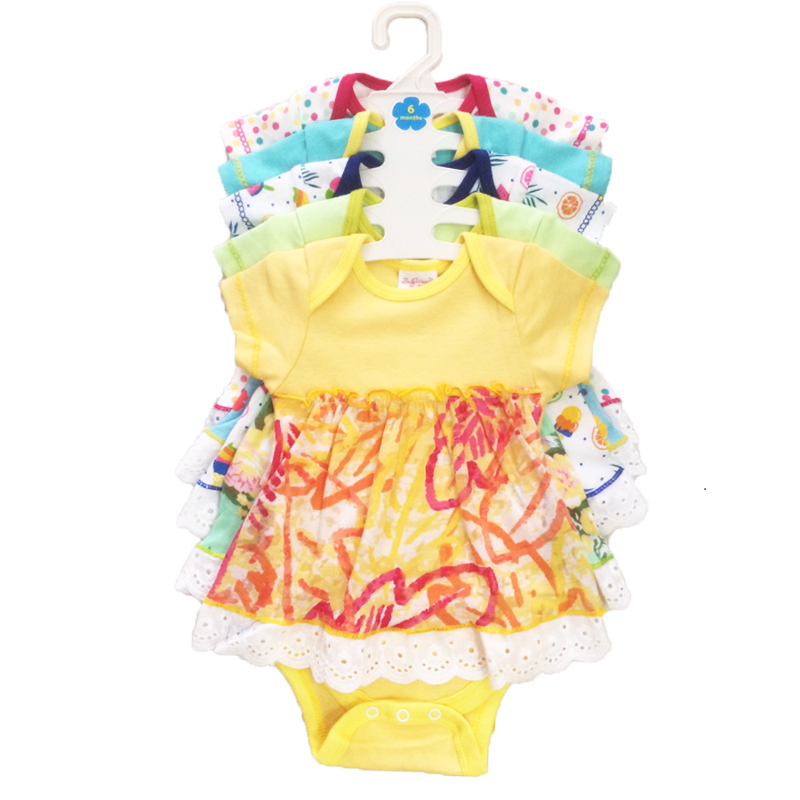 Set 5 Body Váy Cho Bé Gái Baby Wear ( Màu Ngẫu Nhiên )  - 6-9 Tháng