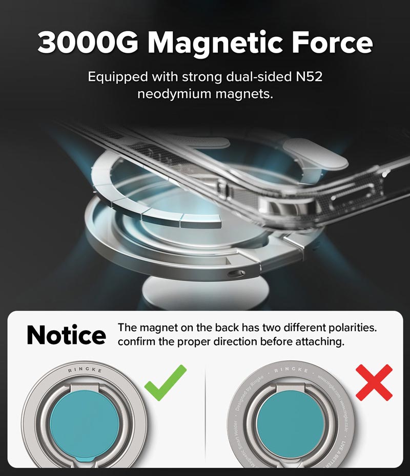 Giá đỡ từ tính RINGKE Dual Magnetic Smart Holder - Hàng Chính Hãng