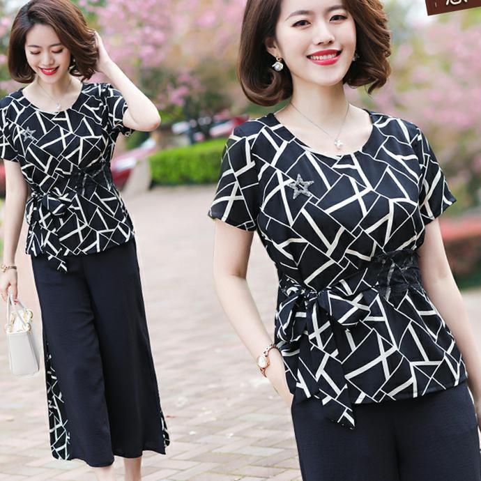 Bộ Đồ Trung Niên Đẹp Giản Dị Thời Trang AB43 - Hàng Quảng Châu Cao Cấp