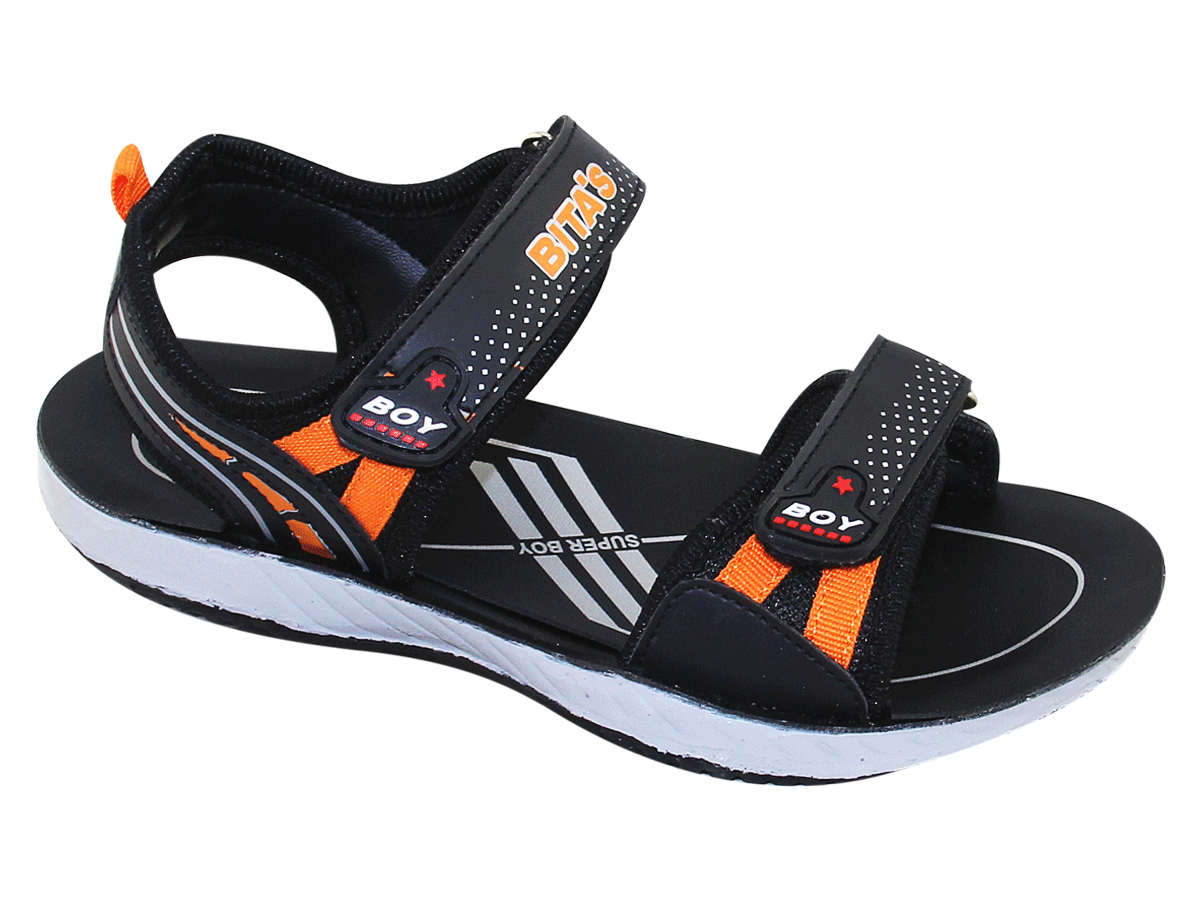 Sandal đế bằng bé trai Bita's SEN.58 (Đen + Navy + Xám)