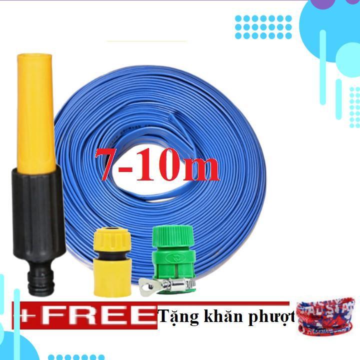 Bộ dây vòi xịt nước rửa xe, tưới cây . tăng áp 3 lần, loại 7m, 10m 206622-5 cút sập+ tặng khăn phượt