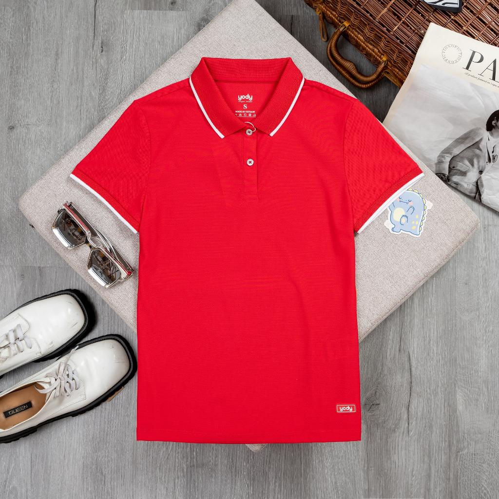 Áo polo nữ YODY có cổ vải airy cool giữ form thoáng mát, thấm hút mồ hôi, co giãn tốt - APN5046