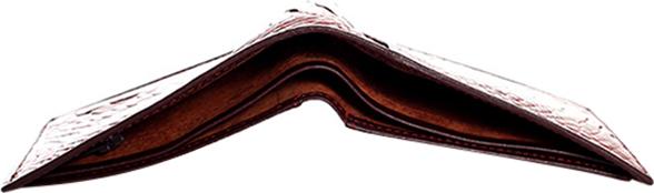 Ví Nam Da Cá Sấu Huy Hoàng HT2220 (12.5 x 10 cm) - Nâu Đất