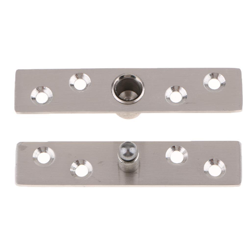 6Pc Stainless Steel Door Hinge 360 Degree Rotating Hinges  Silver