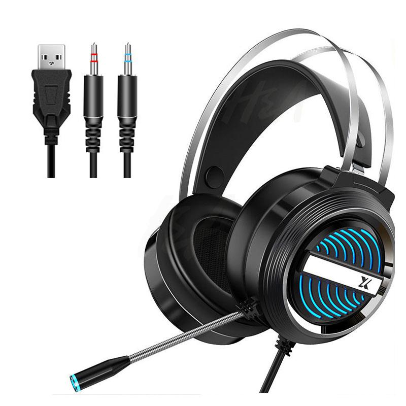 Tai Nghe Tai Nghe Chơi Game Cho Máy Tính Có Micro Vòm Stereo Điều Khiển Âm Lượng Cho Máy Tính Laptop PS4 Xbox