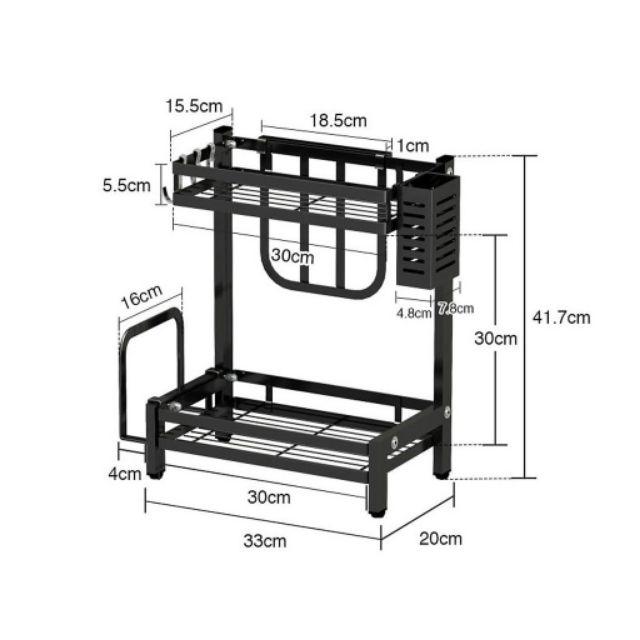 Kệ đa năng đựng gia vị 2 tầng INOX