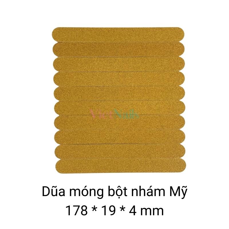 1 Cây Dũa Móng Tay Đắp Bột Loại Xịn Nhám Mỹ 80/80 Màu Vàng