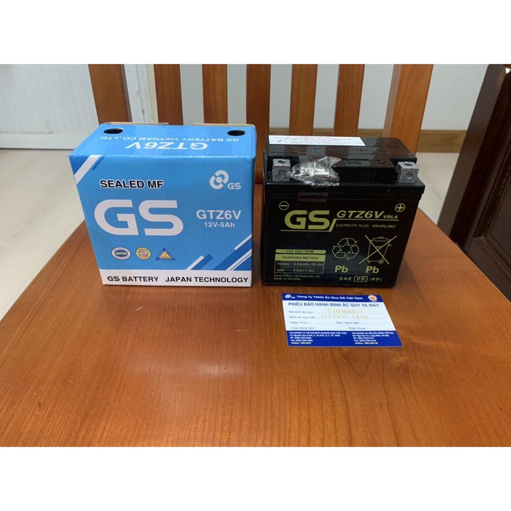 Bình Ắc Quy Khô GS GTZ6V - KT : 112 x 70 x 105