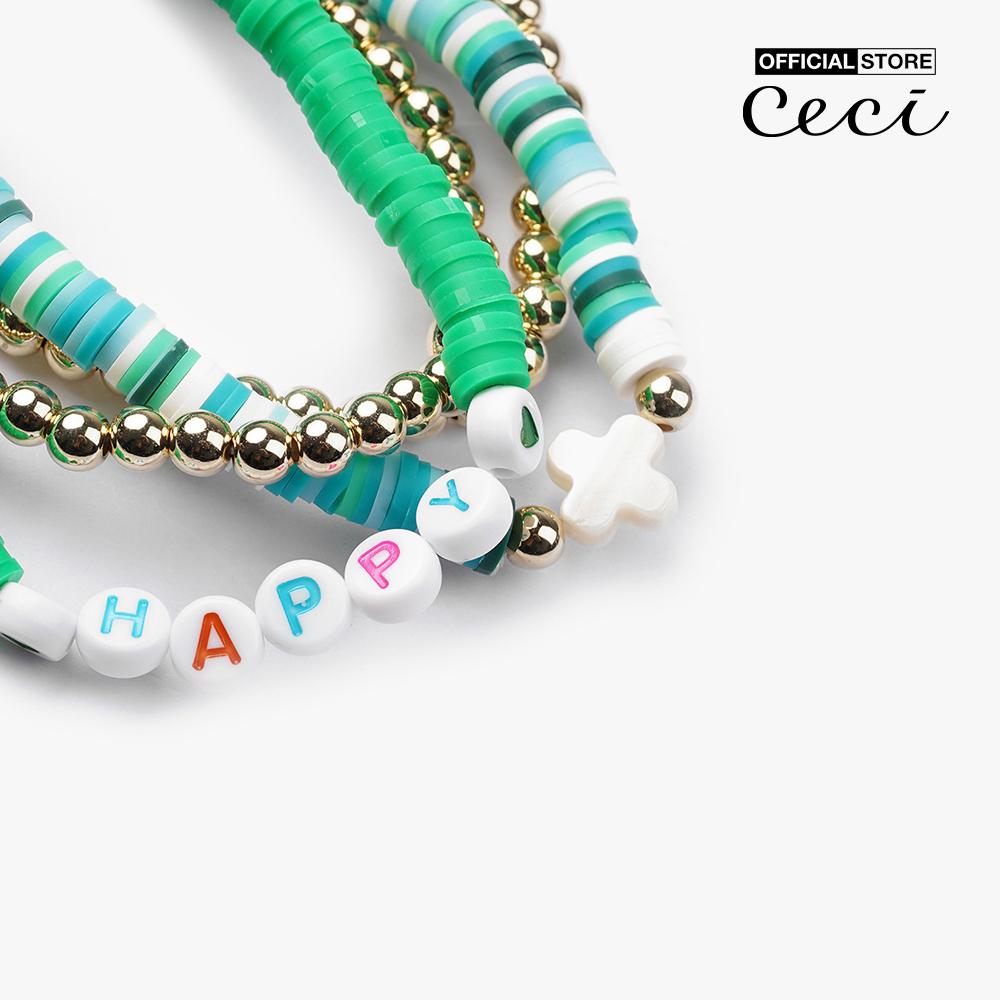 CECI - Bộ 4 vòng đeo tay nữ dạng chuỗi trẻ trung CC3-04000011-12