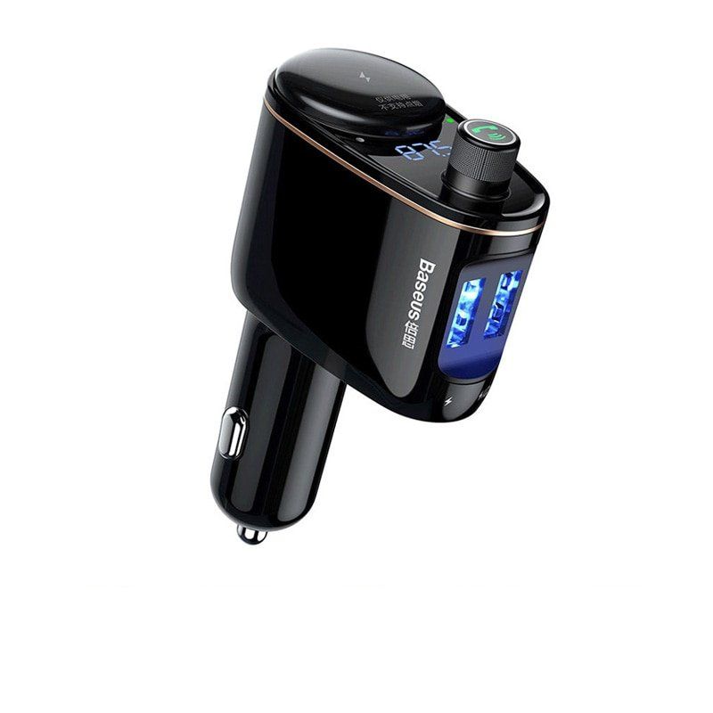 Bộ tẩu sạc trên xe hơi Baseus Locomotive Bluetooth MP3 Vehicle Charger S06- Hàng chính hãng