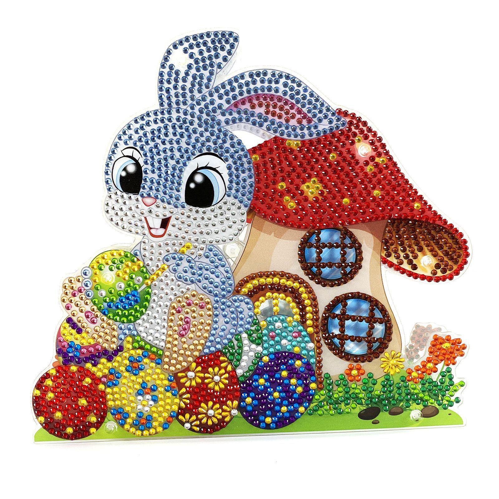 DIY  Easter Rabbit Decoration Handmade Diamond Drawing
