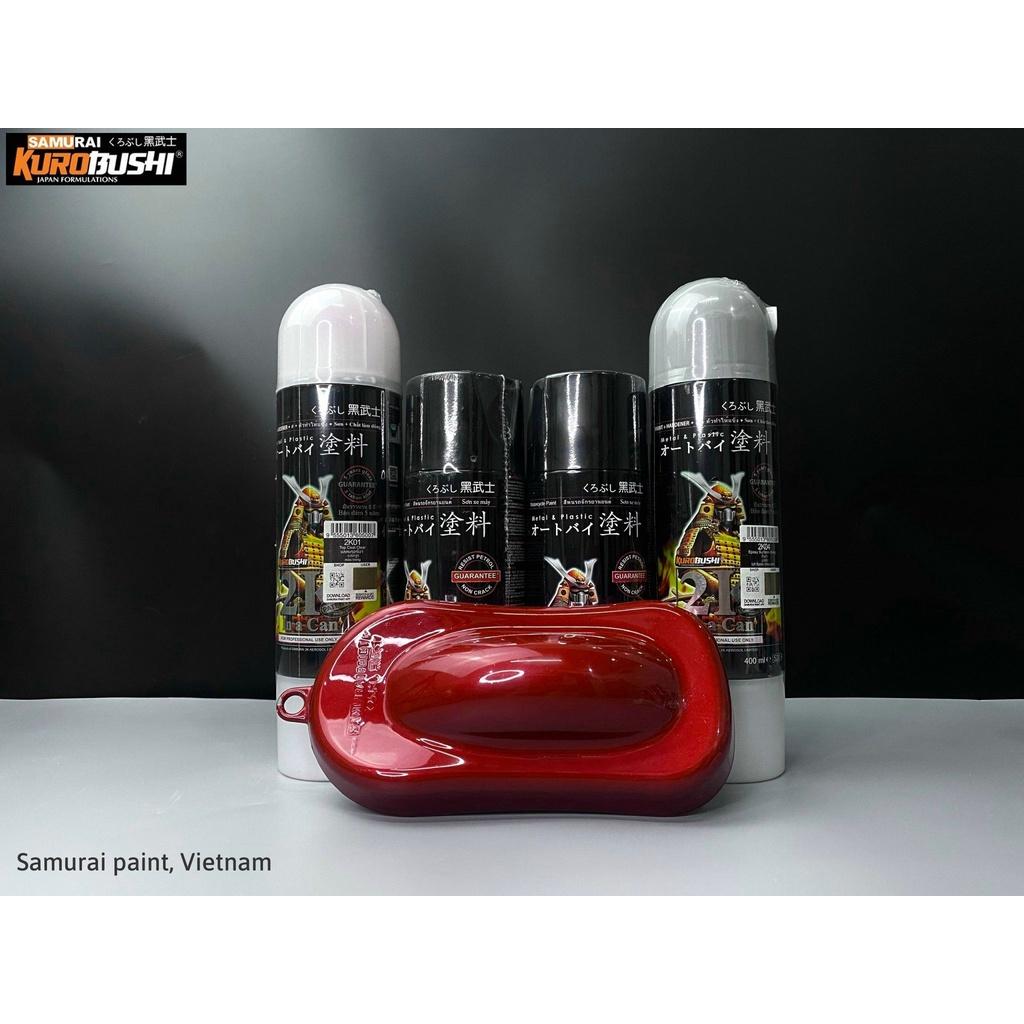 COMBO Sơn Samurai màu đỏ tươi UC+ TC H333 gồm 4 chai đủ quy trình