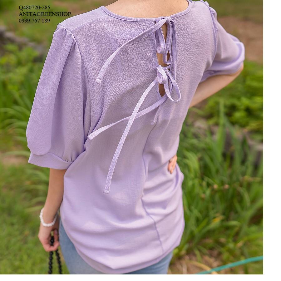 Q480720 ÁO KIỂU FORM DÀI MÀU TÍM