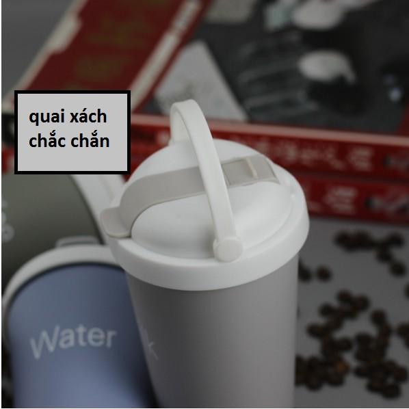 Ly giữ nhiệt kèm ống hút 500ml inox 304 loại tốt kiêm giá đỡ điện thoại - cốc giữ nhiệt inoxly giu nhiet