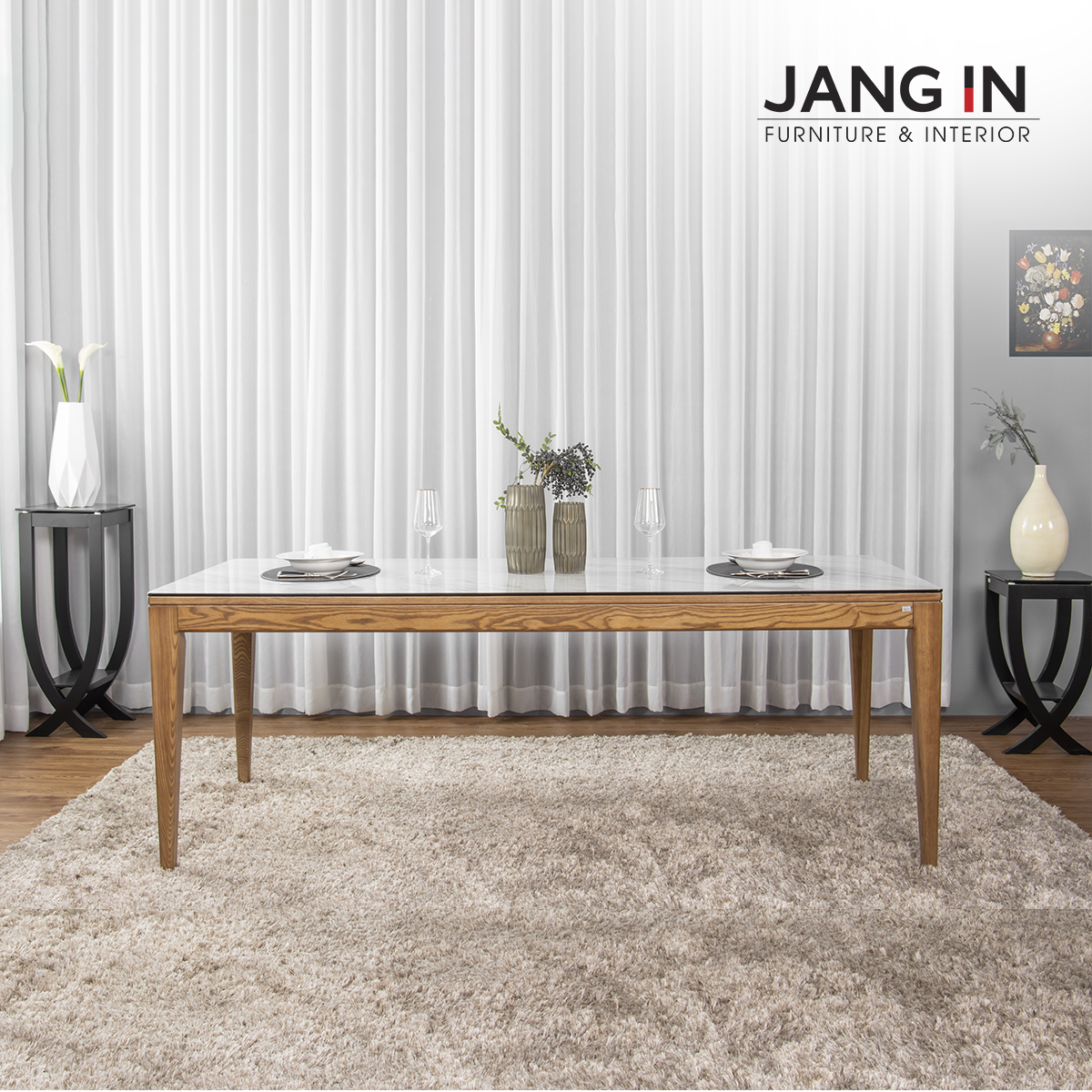 Bộ Bàn Ăn Spencer Ceramic 8 Chỗ Jang In