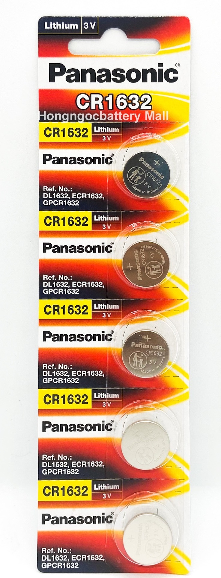 Vỉ 5 Viên Pin CR1632 ( CR 1632/5BE x 1 Vỉ ) Panasonic Lithium 3 V - Hàng Chính Hãng