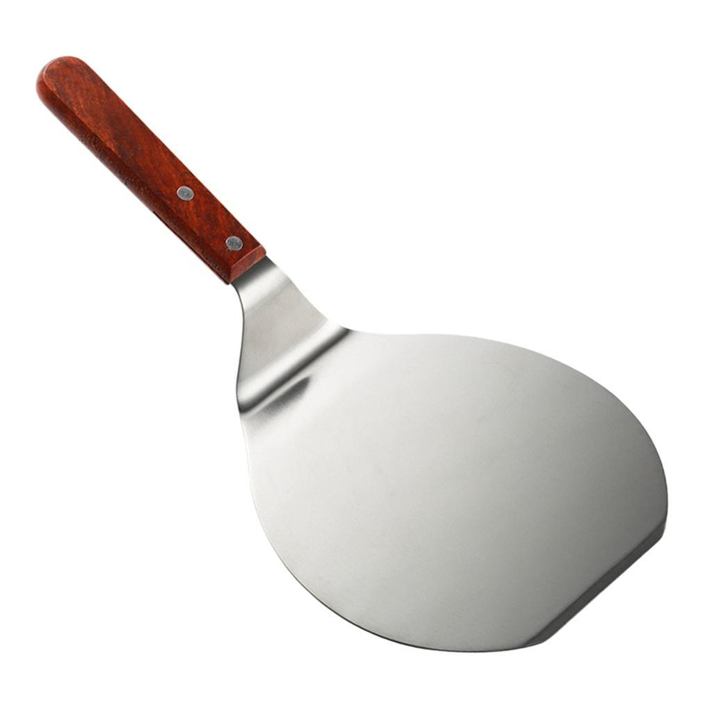 2PC Pizza Peel w/ Wooden Handle Pizza Shovel Lifter Kitchen Baking Tray