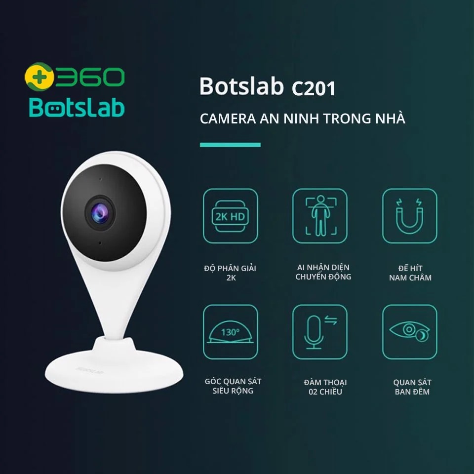 Camera Botslab Wifi C201 - 2K Hàng Chính Hãng