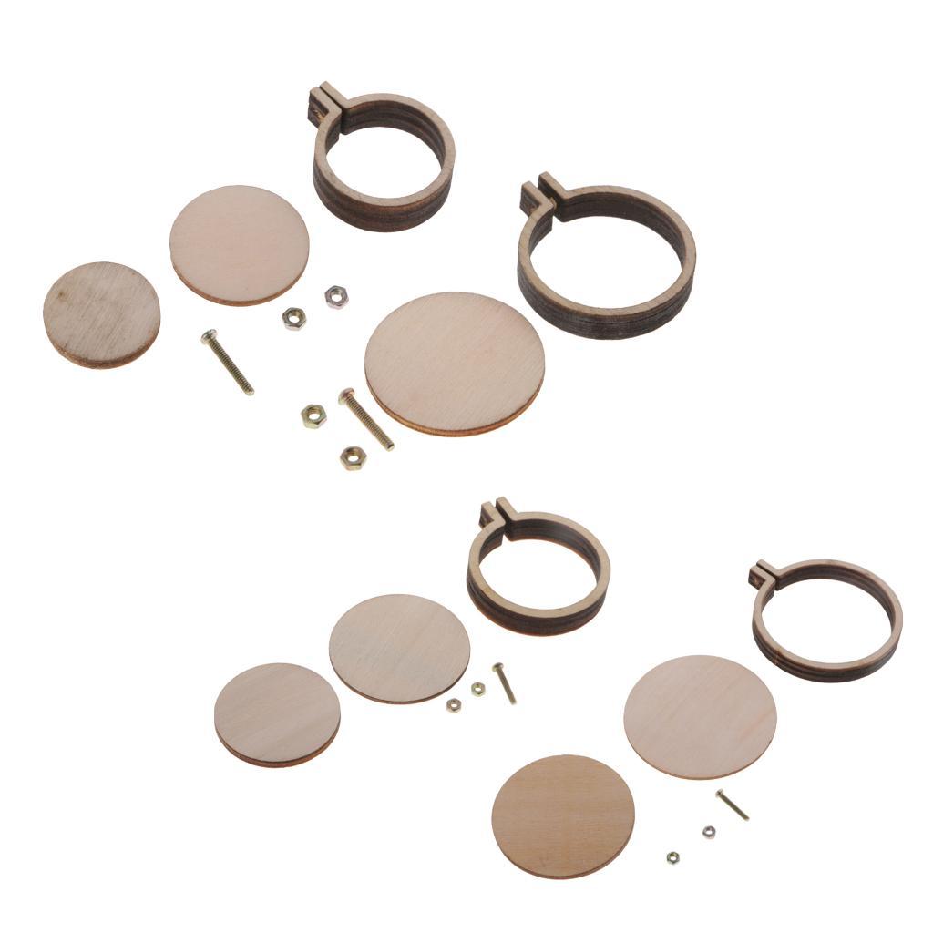 15 Pcs Mini Round Wood Embroidery Hoop Frame 20mm Necklace Pendant Making