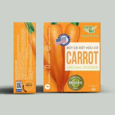 Bột Cà Rốt Hữu Cơ Mỹ OneLife (Hộp 50gr)