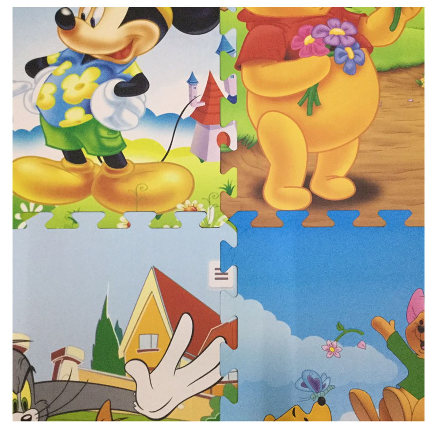 Bộ 4 tấm Thảm xốp lót sàn an toàn Thoại Tân Thành hình thú Disney