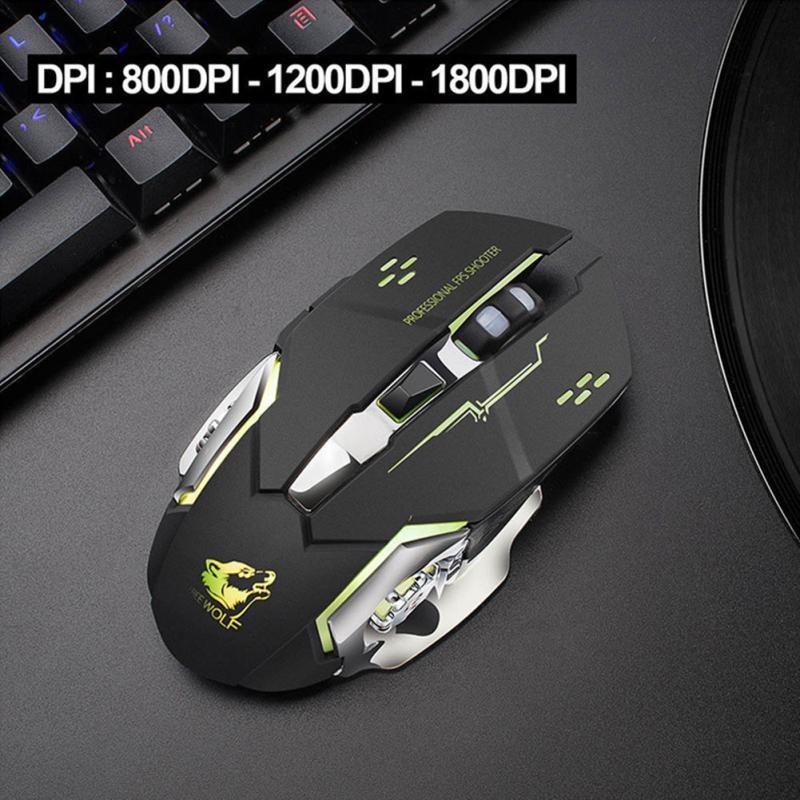 Sạc Không Dây Chơi Game Tắt Tiếng LED7 Màu Đèn Nền Hay Cơ Học Với USB Thu Quang