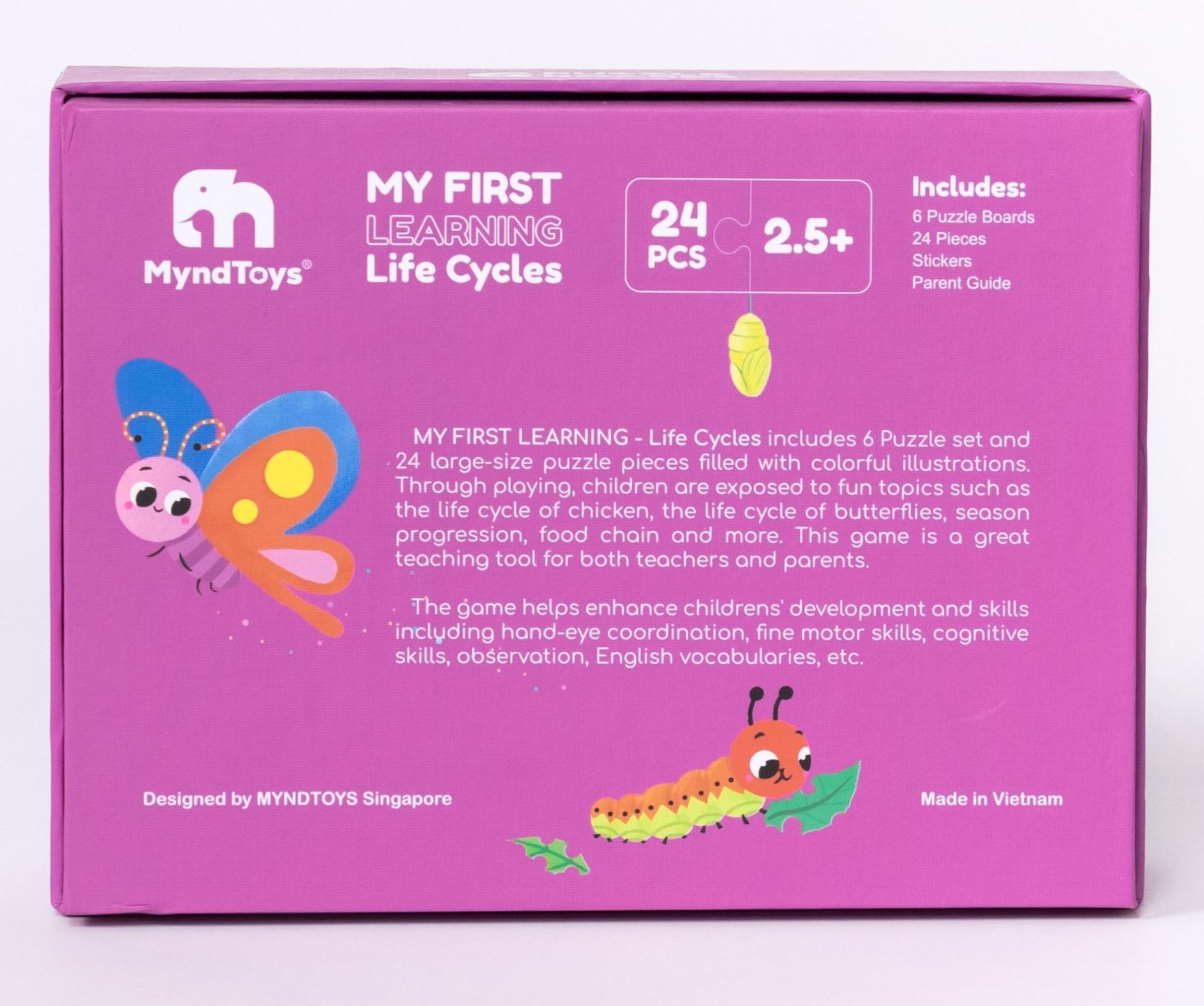 Đồ chơi Giáo dục MyndToys Xếp hình puzzle thông minh My First Learning – Life Cycles cho bé từ 2.5 tuổi