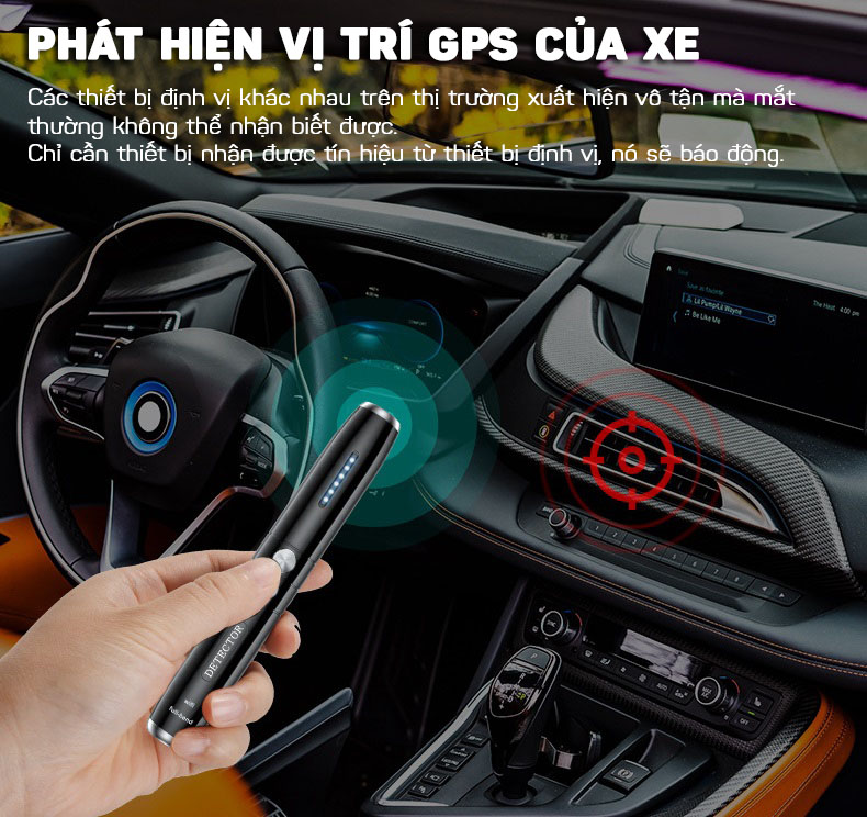 Máy Dò Phát Hiện Theo Dõi Camera, GPS, Định Vị Detector T8