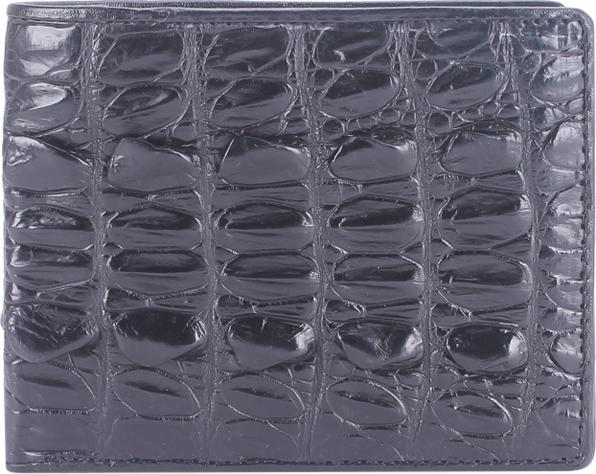Bộ Ví &amp; Thắt Lưng Nam Da Cá Sấu Gai Đuôi Huy Hoàng HT2207-HT4210 (23 x 11,5 cm) - Đen