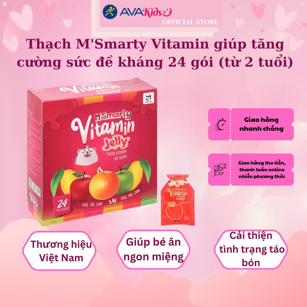 Thạch M'Smarty Vitamin giúp tăng cường sức đề kháng 24 gói (từ 2 tuổi)