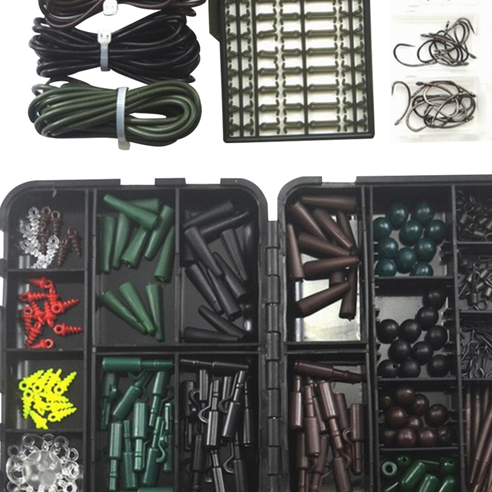 Carp Fishing Tackle Box Carp Fishing Gear Portable Screws Sleeves Beads Carp Fishing Equipment for River Yellow Perch Trout Saltwater