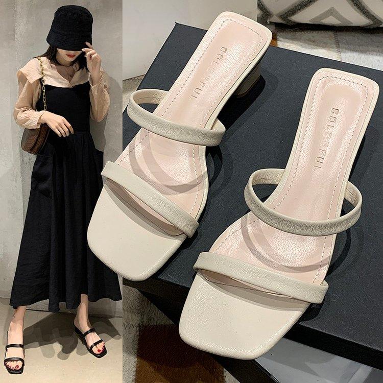 Giày Cao Gót Mũi Vuông Thời Trang Cho Nữ