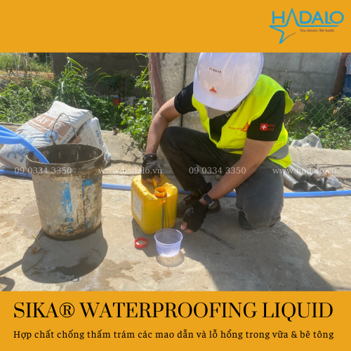 Sika Waterproofing Liquid 5L – Tăng cường chống thấm, tăng độ bền và chống nứt cho vữa