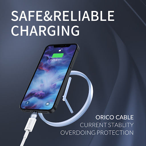 Cáp sạc và truyền dữ liệu ORICO AL01-10-WH cổng USB A ra Light ( 1 mét ) - Hàng Chính Hãng