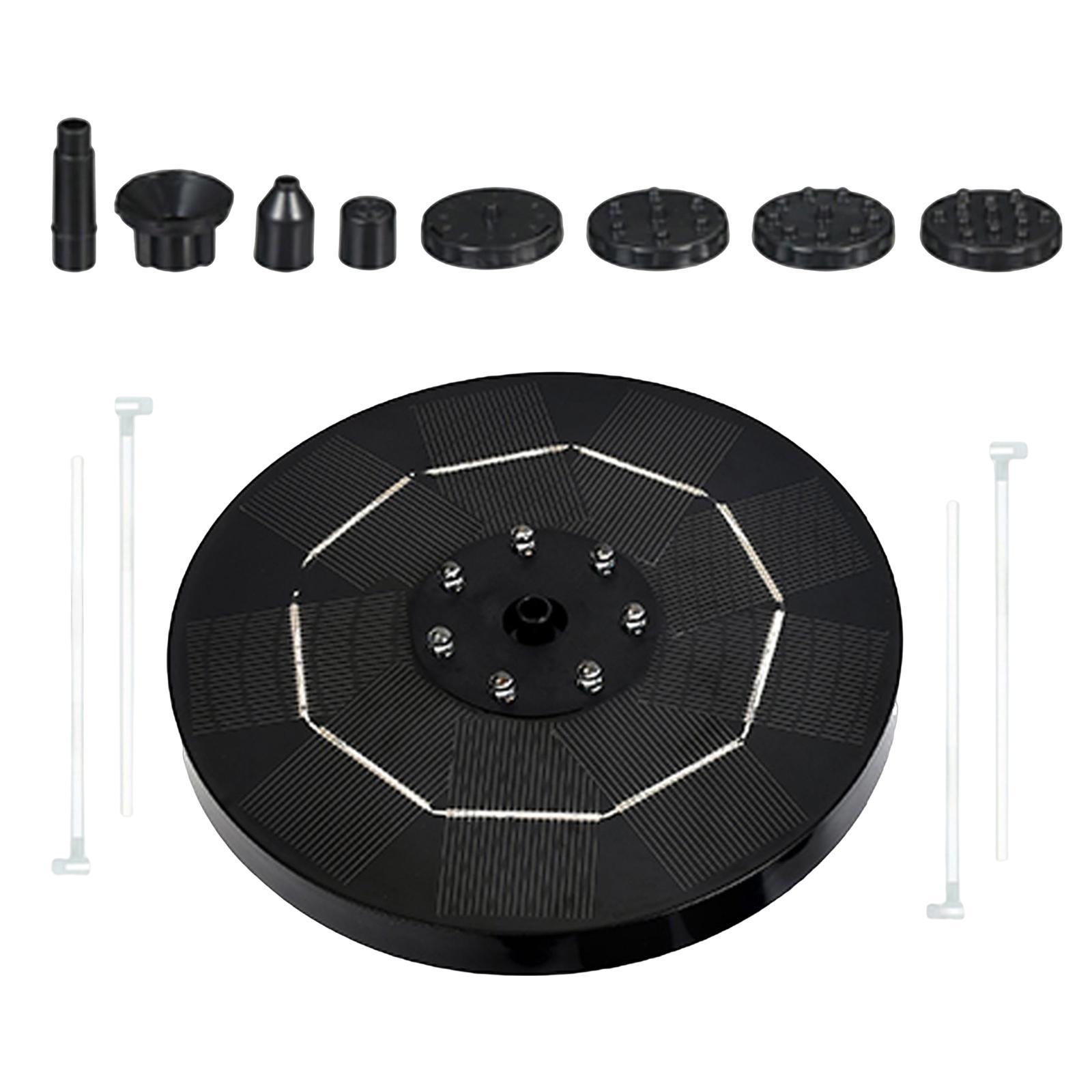 Solar Bird Bath Fountain Pump with 6 Nozzle for Landscape Pool Bird Bath