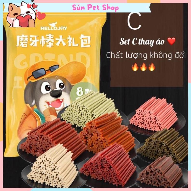 Xương gặm làm sạch răng cho chó Hello Joy gói 800gr