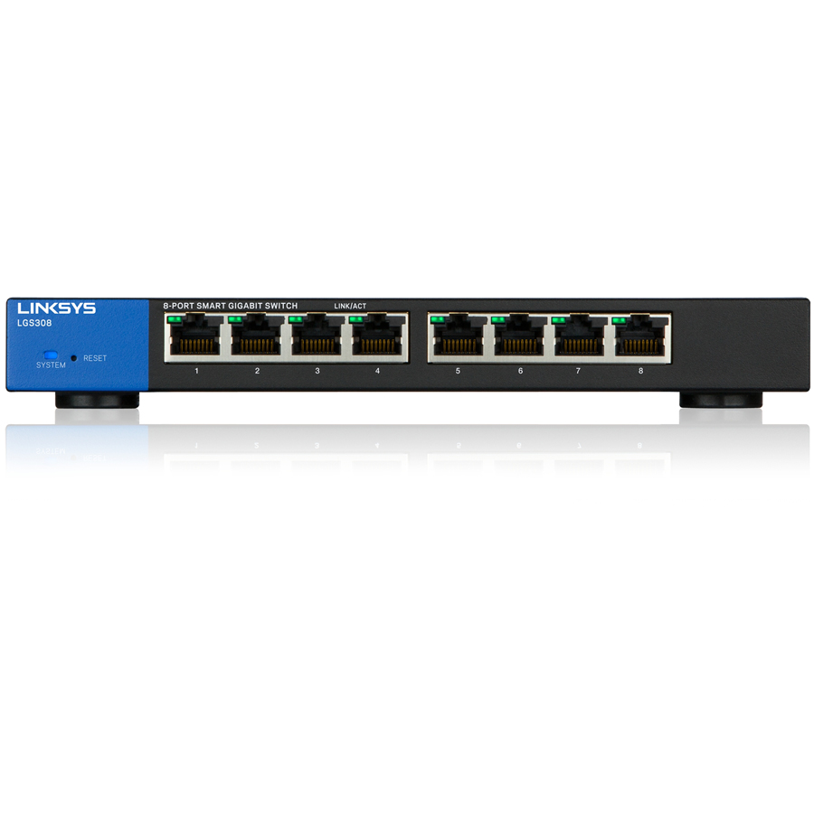 Switch Linksys LGS308-AP Smart 8-Port Business Gigabit - Hàng Chính Hãng