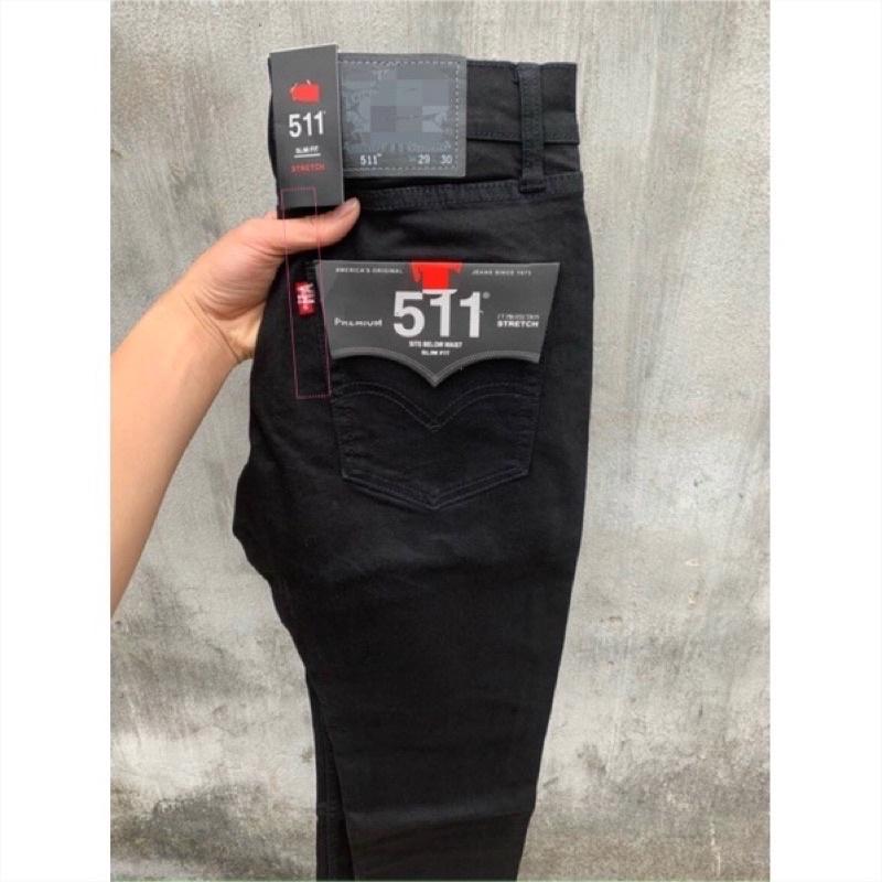 Quần jean Nam màu đen quần bò cao cấp Cao cấp jeans co giãn form slimfit ống đứng