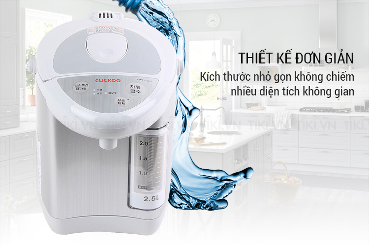 Bình Thủy Điện Cuckoo CWP-253G - 2.5L - Hàng Chính Hãng