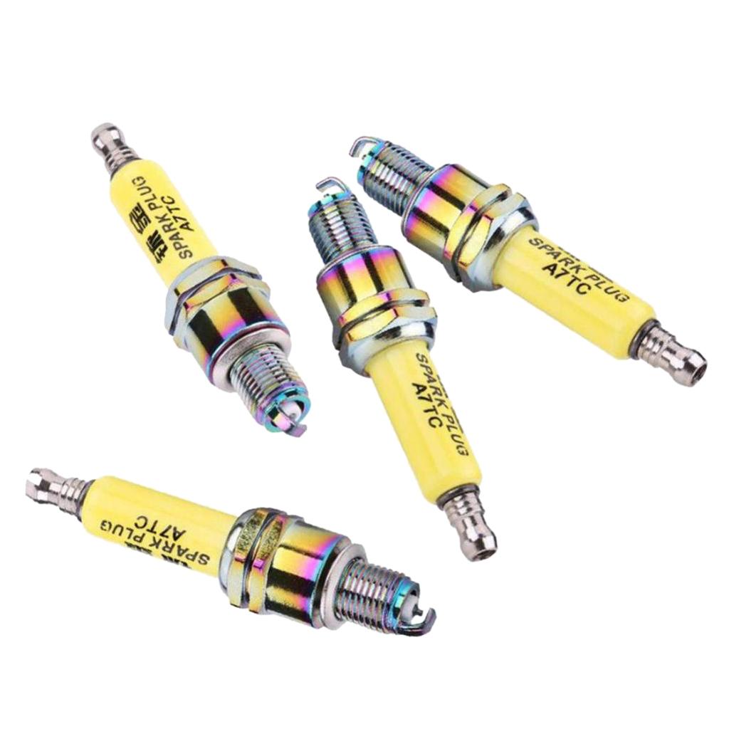 4Pcs A7TC Spark Plugs for Motorcycle Scooter GY6 50cc 125cc 150cc ATV