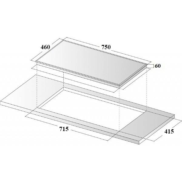 Bếp Từ EUROSUN EU-T881G - 3 Vùng nấu cảm ứng từ, Hàng chính hãng