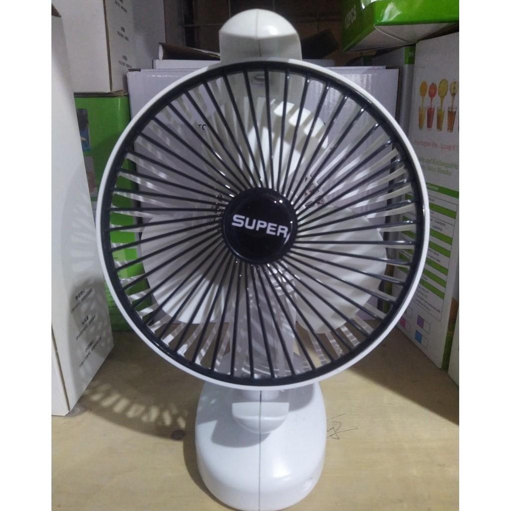 Quạt Để Bàn Sạc Tích Điện Super Fan, quat tich dien, Tích Hợp Chế Độ Gập Thông Minh Sạc Tích Điện Tuỳ Chỉnh 3 Cấp Độ