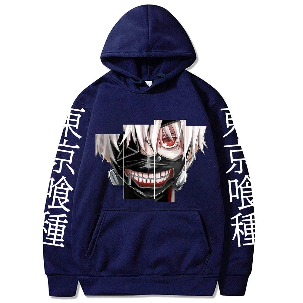 Áo nỉ hoodie in Anime Tokyo Ghoul Hoodie Nam In Áo Nỉ Quá Khổ Harajuku Áo Thun Dài Tay