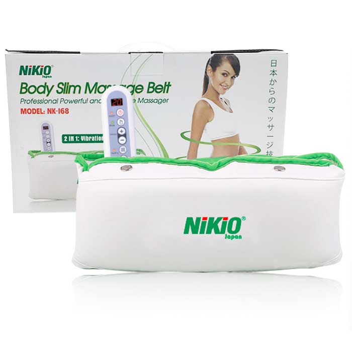 Đai (Máy) Massage Bụng Nikio NK-168 - Công Nghệ Rung Tần Số Cao Và Nhiệt Nóng - Hỗ Trợ Giảm Mỡ, Làm Săn Chắc Cơ Bụng Nhanh, Làm Ấm Bụng, Giảm Đau Bụng Kinh