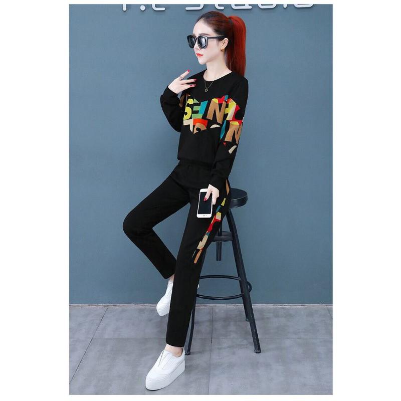 SÉT BỘ THỂ THAO PHỐI CHỮ SĂC MÀU