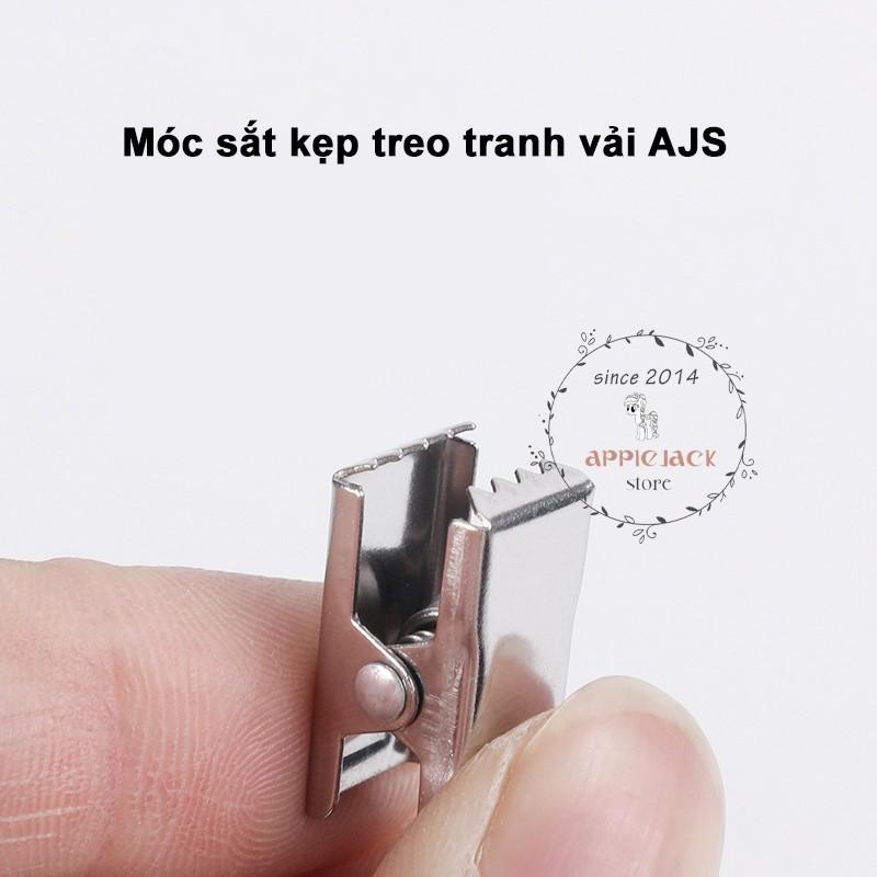 Combo 100 Móc sắt kẹp treo tranh vải, móc treo rèm