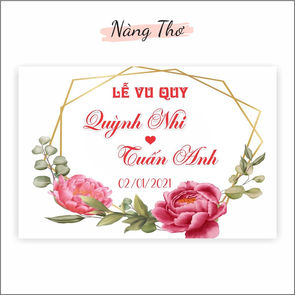 Bảng cưới in nội dung theo yêu cầu_DECAL VIP