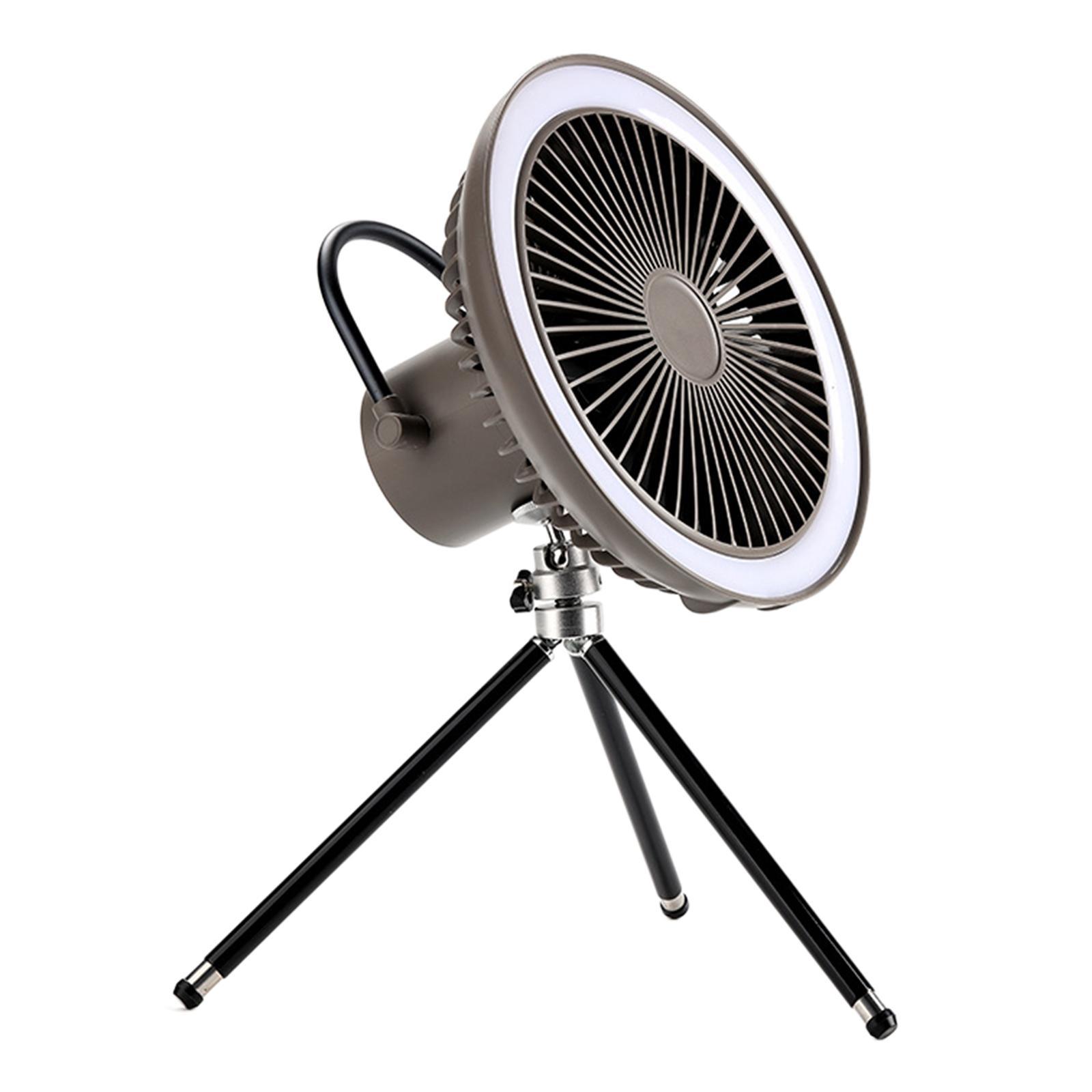 Multifunction Outdoor Camping Tripod Fan LED Light Rechargeable for Bedroom